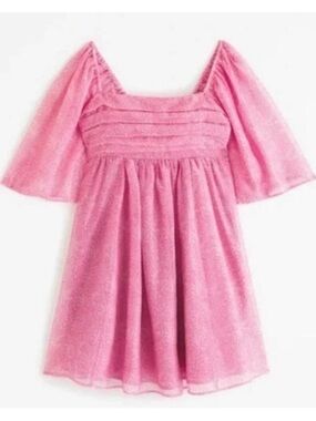 Abercrombie & Fitch Soft Pink Square-Neck Mini Dress